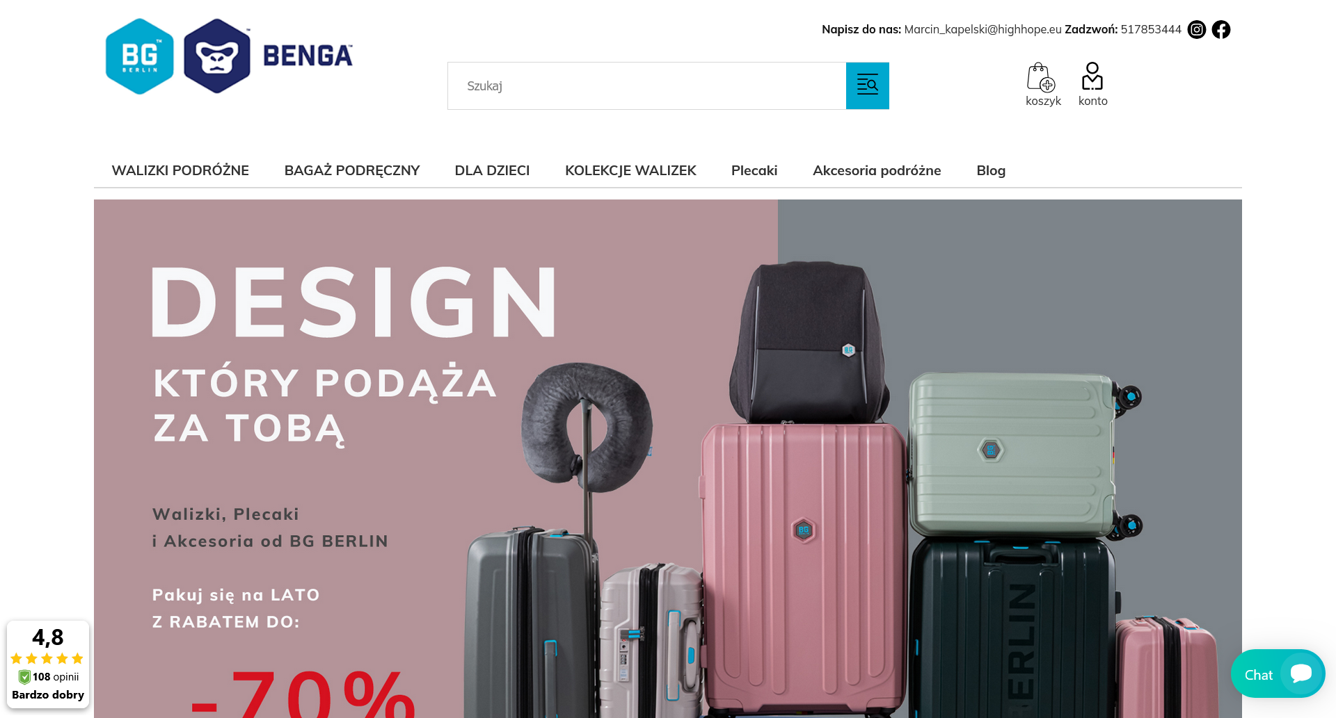 Sklep z walizkami - najmodniejsze kolory i wzory na nadchodzący sezon podróżniczy