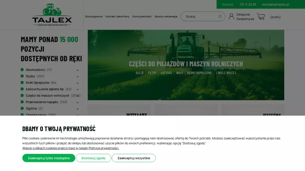Zrzut ekranu strony